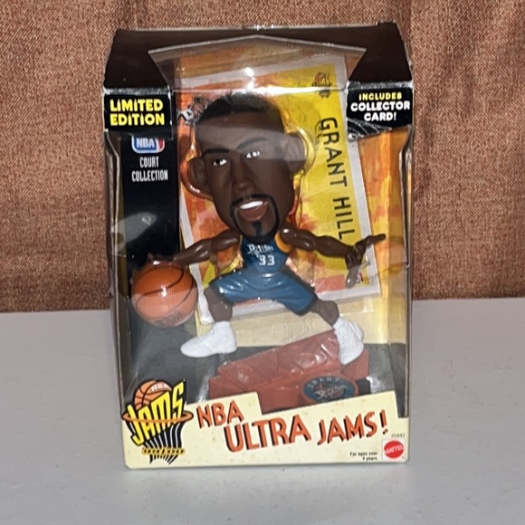 1999 NBA ULTRA JAMS! DETROIT PISTONS GRANT HILL  LIMITED Heads Up Bobblehead - Picture 2 of 8